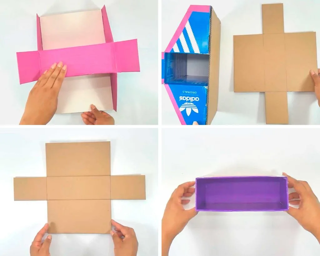 Organizador con caja de zapatos