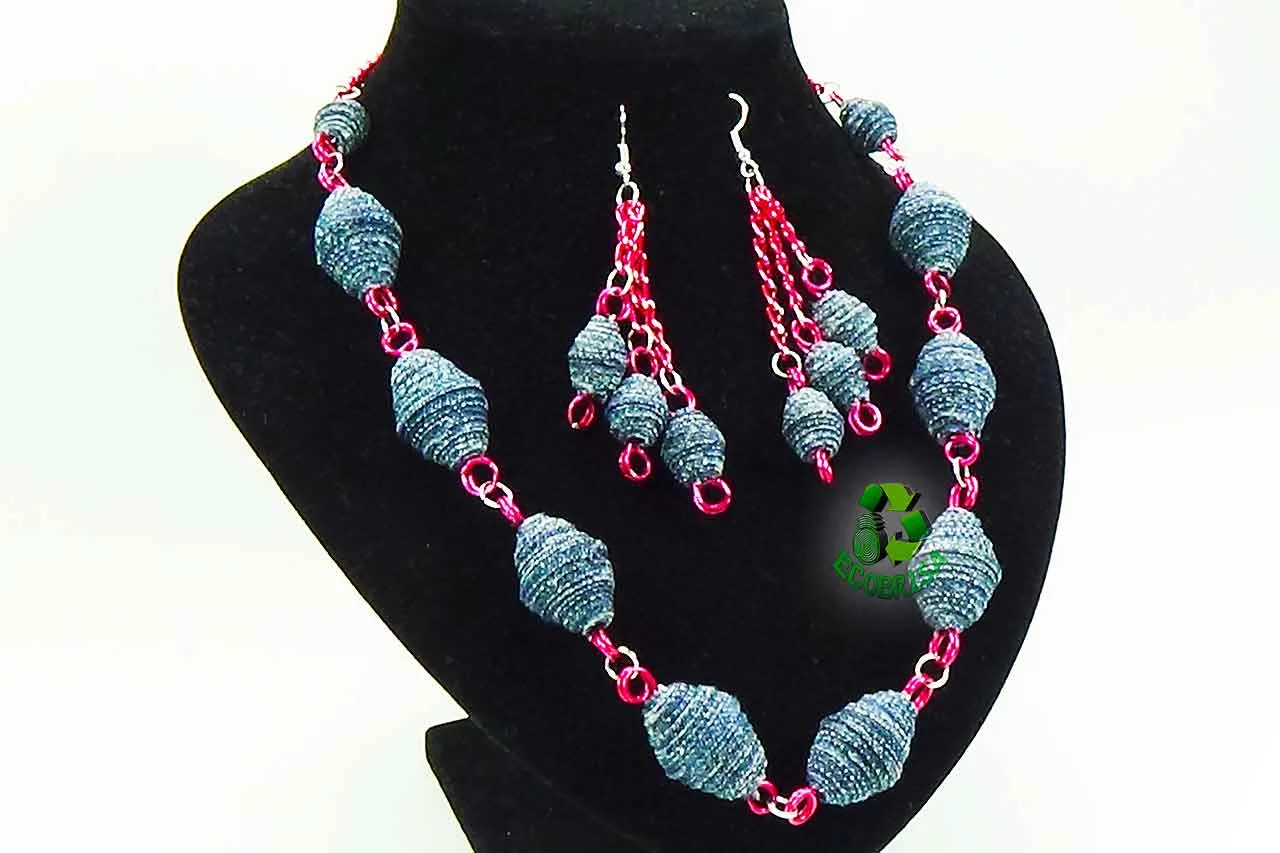 Collar y pendientes con Jeans