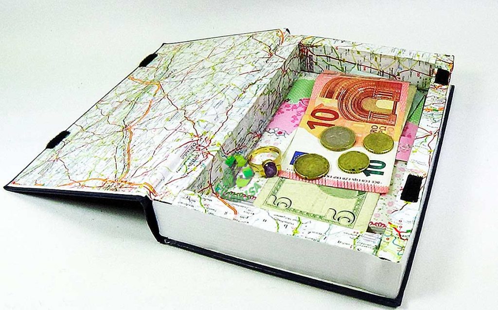 Caja secreta en forma de libro