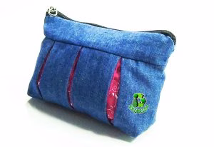 Neceser con jeans bicolor