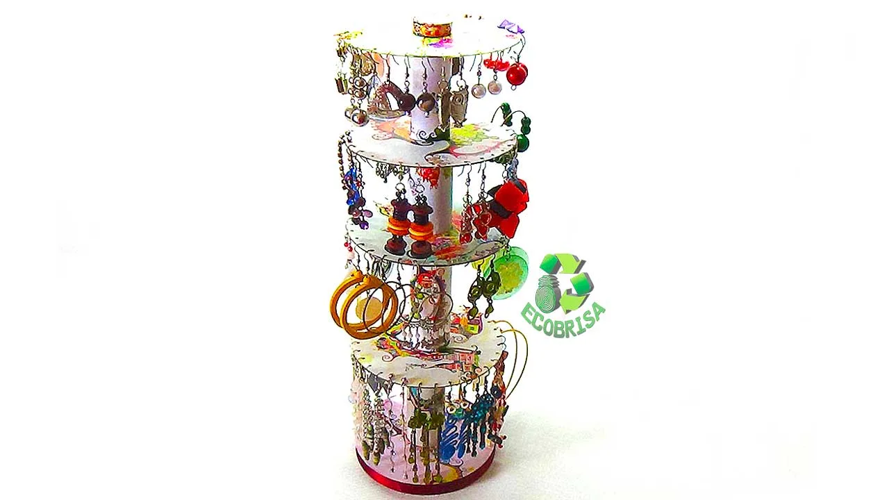 Organizador de pendientes con CDs