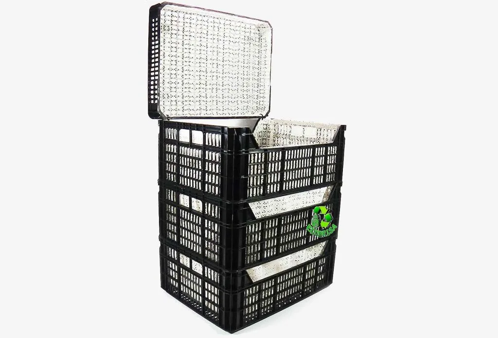 Cesta multiusos con cajas plásticas