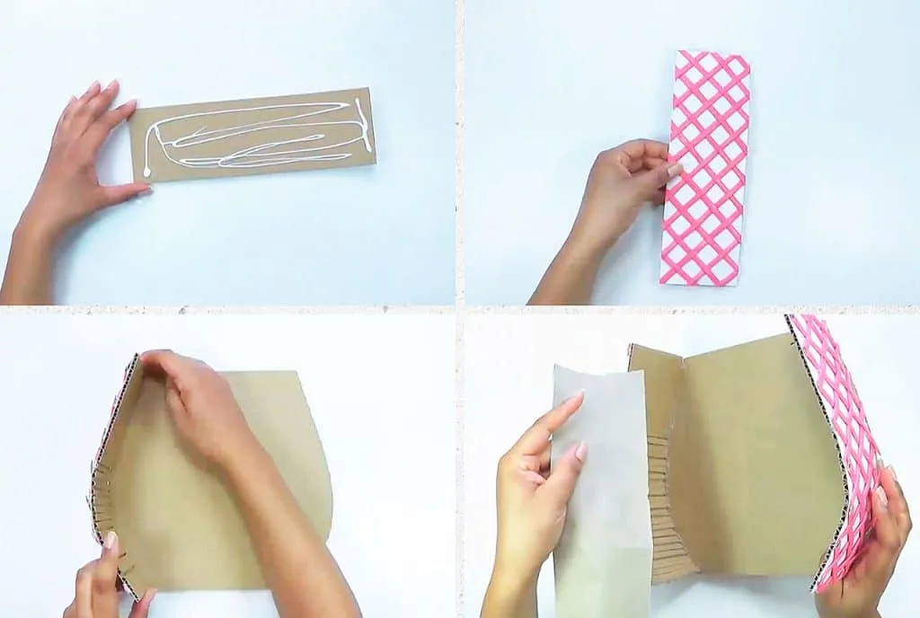 Jarrón hecho con cartón y papel
