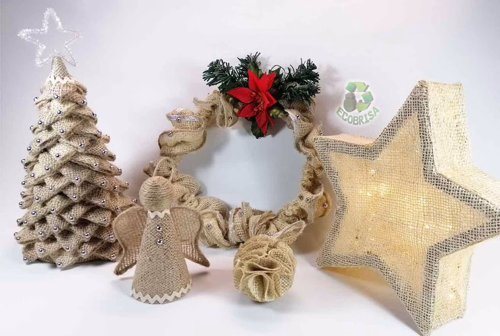 Adornos navideños estilo rústico