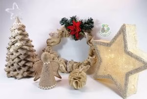 Adornos navideños estilo rústico