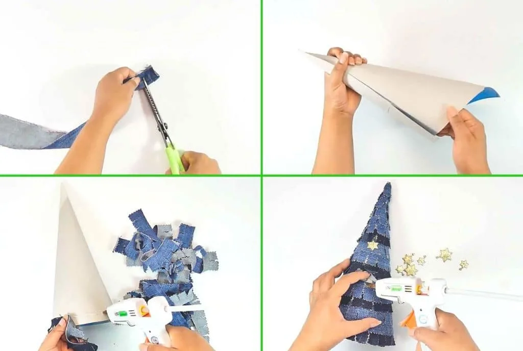 5 Ideas navideñas con retazos de jeans