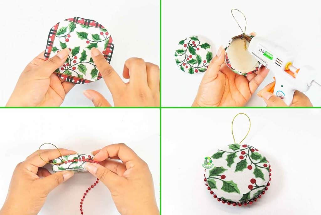 Ideas para hacer adornos navideños con tapas de envases