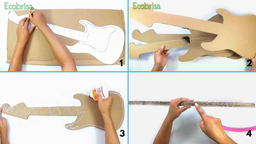 Cómo hacer una guitarra con cartón