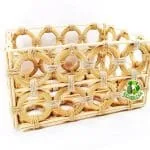 Cesta con aros de madera