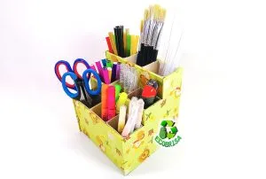 Organizador de escritorio reciclado